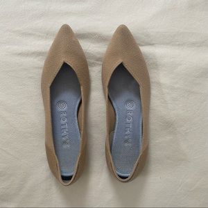 Rothy’s shoes | the merino point in camel
